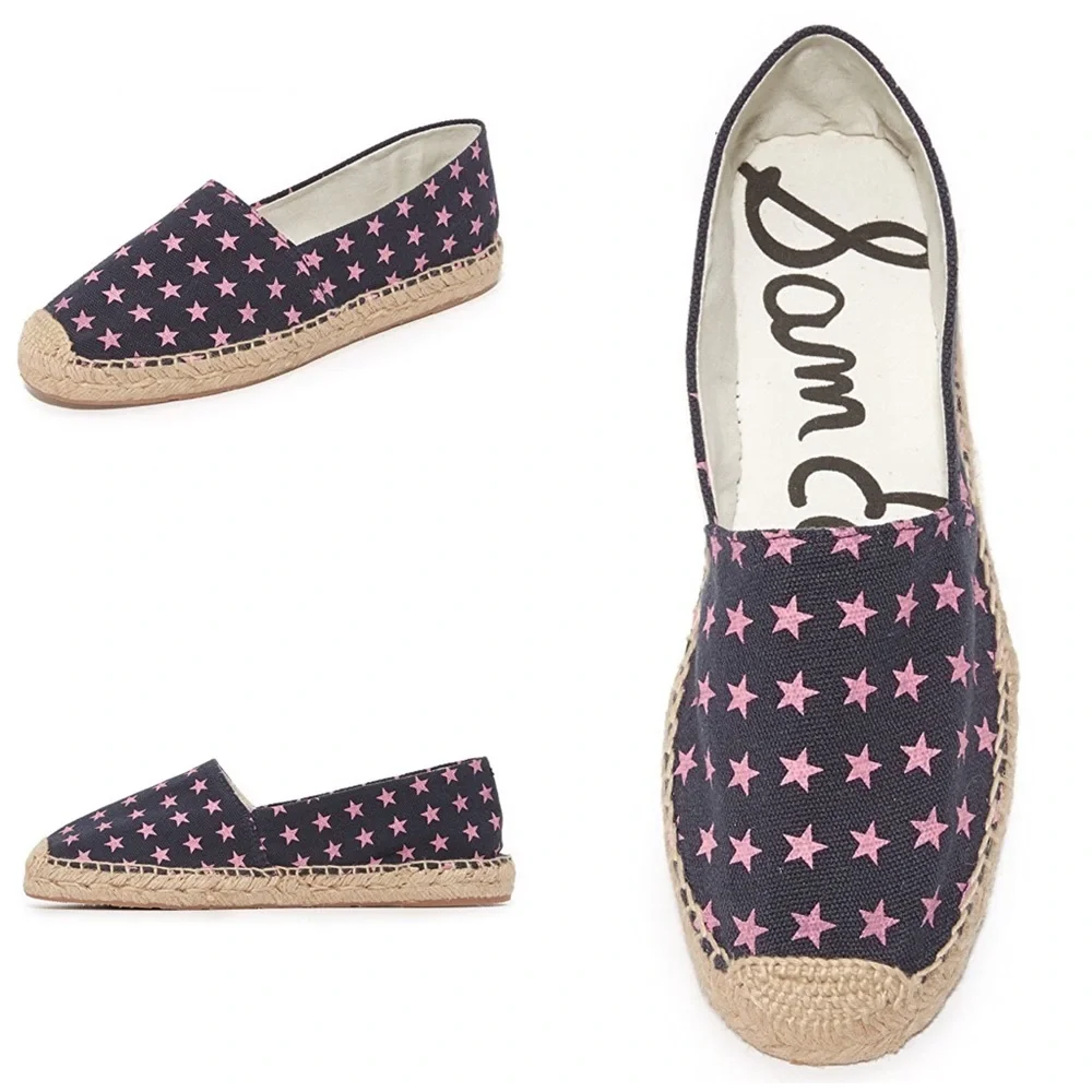 NWT Sam Edelman Verona Espadrilles 8 stars blue